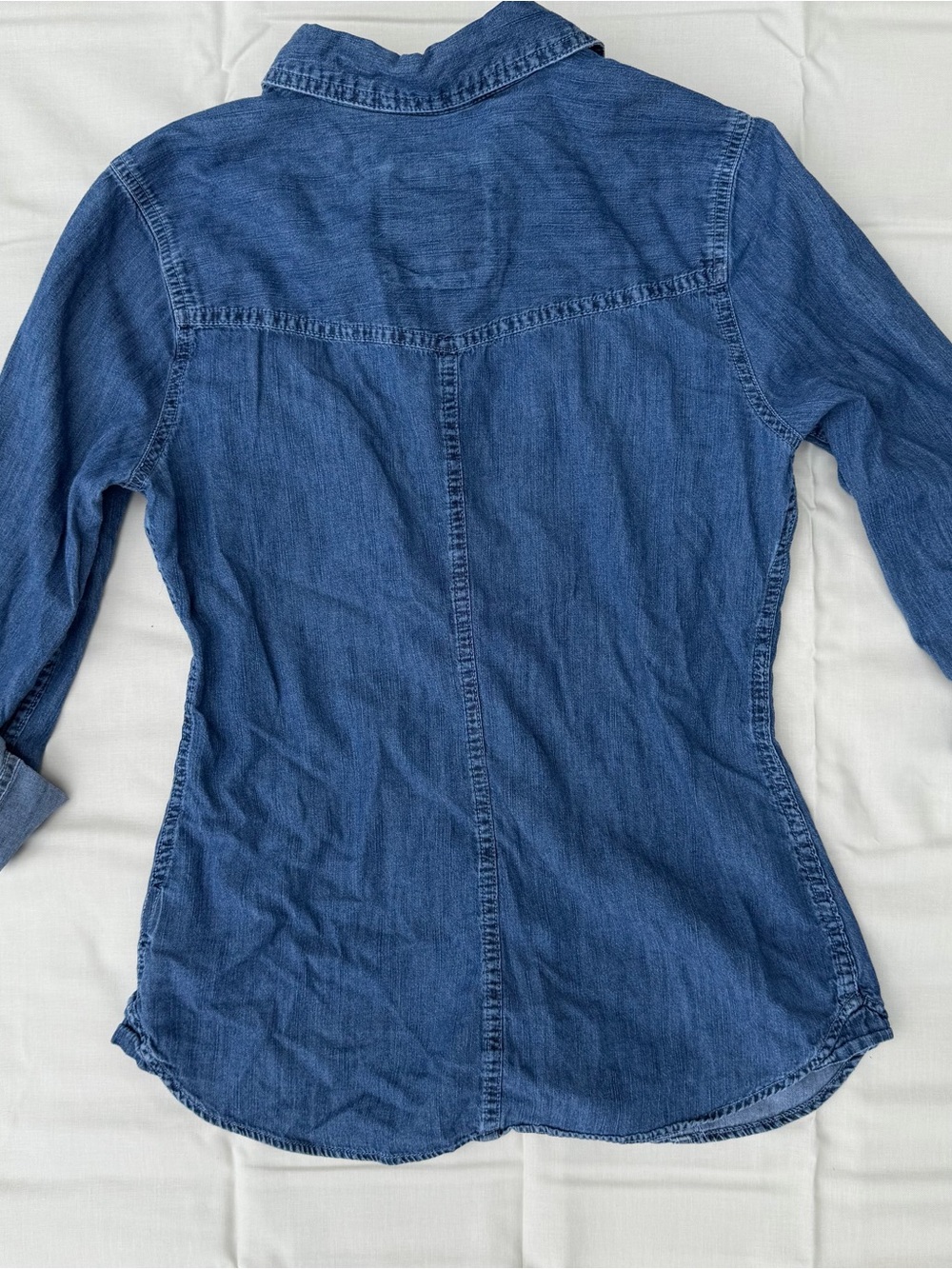 Vintage Denim Button-Down Shirt - Blue - Picture 2 of 5